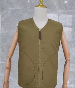 OK0403 Lamb Fleece Vest Men Winter Thicken Sport Outwear Keep Warm Zipper Pocket Decoration Solid Color Waistcoat