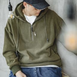 Maden Double-sided Polar Fleece Sweatshirt for Men Thickened Warm Hoodies Autumn and Winter Solid Color Straight-fit Outerwear