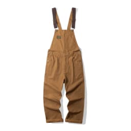 Outdoor Canvas Lumberjack Pants / Workwear Overalls - American Vintage Men's Railroad Stripe Jumpsuit (Amekaji Style) OKONKWO