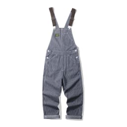 Outdoor Canvas Lumberjack Pants / Workwear Overalls - American Vintage Men's Railroad Stripe Jumpsuit (Amekaji Style) OKONKWO
