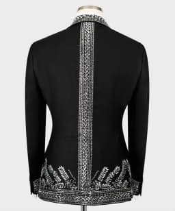 Formal Luxury Diamond Men Suits Shiny Beaded Crystals Groom Wedding Tuxedos Customized Party Blazers Business vestidos de novia