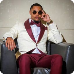 Groomsmen Ivory Pattern and Burgundy Groom Tuxedos Shawl Lapel Men Suits 2 Pieces Wedding Bridegroom ( Jacket+Pants+Tie ) D125