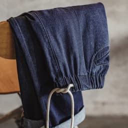 Maden Casual 10oz Jogger Denim Jeans with Elastic Waist Drawstring Washed Straight Trousers for Men's Spring and Autumn Pants
