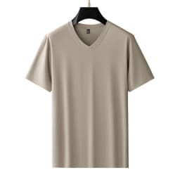 Plus-Size Ice Silk T-Shirts Men Large 9xl 8xl 7xl 6xl 5xl 2026 Summer Cool V-Neck Thin Undershirts For Big & Tall Guys