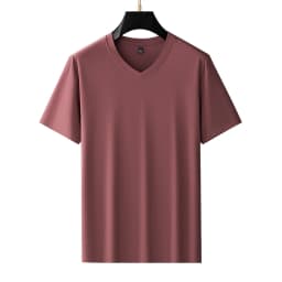 Plus-Size Ice Silk T-Shirts Men Large 9xl 8xl 7xl 6xl 5xl 2026 Summer Cool V-Neck Thin Undershirts For Big & Tall Guys