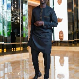 New 2Pc Luxury African Traditional Men's Clothing Elegant Full Suits Male Pant Sets To Dress Native Outfit Ethnic Dashiki Kaftan