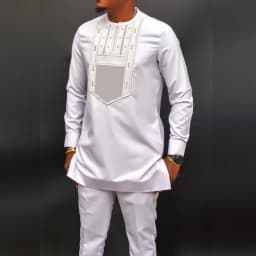 New 2Pc Luxury African Traditional Men's Clothing Elegant Full Suits Male Pant Sets To Dress Native Outfit Ethnic Dashiki Kaftan