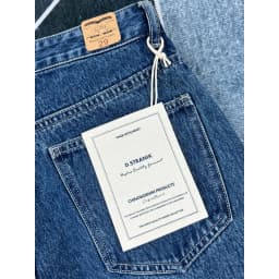 Heavyweight cotton jeans men's loose straight slightly tapered retro autumn and winter trousers
