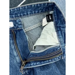 Heavyweight cotton jeans men's loose straight slightly tapered retro autumn and winter trousers