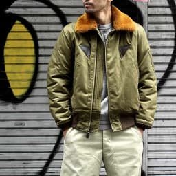 TOYS McCOY1945 real wool collar B15A thickened flight jacket