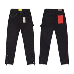 Y2k Baggy Denim Embroidery Hiphop Rock Revivals Jeans Street Style Retro Distressed Streetwear Clothing Men’s Zipper Cuffs Jeans