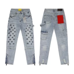 Y2k Baggy Denim Embroidery Hiphop Rock Revivals Jeans Street Style Retro Distressed Streetwear Clothing Men’s Zipper Cuffs Jeans