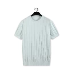 **LP-Style Old Money Men's 16-Gauge Sea Island Cotton & 90-Count Linen Short-Sleeve Knit Crew Neck Pullover – Comfortable Solid Color, Business Casual & Vacation Wear**
