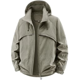 Jacket Men's Spring Autumn New Men Jacket Solid Color Hooded Jackets Casual Coat Men's Business Coats Size M-7XL 8XL Hat Detacha