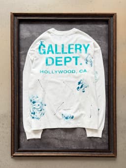 High Quality Designer GALLERY DEPT Long sleeved T-shirt 100% cotton men's and women's Vintage Printed High Street Trendy Fashion Hip Hop T-shirt