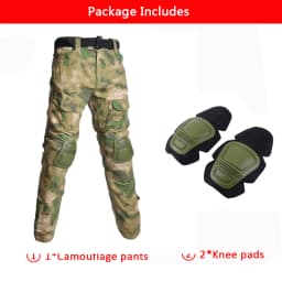Military Tactical Pants Men's Cargo Outdoor Pants Multi-pocket Wear-resistant Breathable Workwear Combat Trousers +Knee Pads