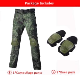 Military Tactical Pants Men's Cargo Outdoor Pants Multi-pocket Wear-resistant Breathable Workwear Combat Trousers +Knee Pads