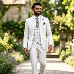 Sage Green Suits for Men Linen Summer Men Suits Set for Groom Prom Party Suit Wedding 3 Pieces Slim Fit Formal Blazer Vest Pants