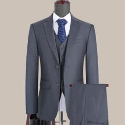 Suit Outdoors Korean Fashion Version of Slim-fit Work Clothes Fashion Business Men Casual Wedding Gentleman (Blazer+Vest+Pants)