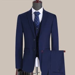 Suit Outdoors Korean Fashion Version of Slim-fit Work Clothes Fashion Business Men Casual Wedding Gentleman (Blazer+Vest+Pants)