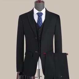 Suit Outdoors Korean Fashion Version of Slim-fit Work Clothes Fashion Business Men Casual Wedding Gentleman (Blazer+Vest+Pants)