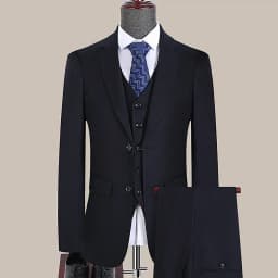 Suit Outdoors Korean Fashion Version of Slim-fit Work Clothes Fashion Business Men Casual Wedding Gentleman (Blazer+Vest+Pants)