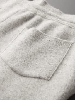 100% Wool Men's Knitted Long Pants Autumn Winter Thickened Slim Fitting Solid Color Warm Flat Corner Pants Leisure