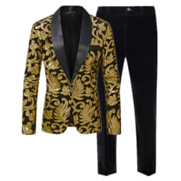 High-end Velvet Sequin Men's Wedding Prom Party Suits Singer Host Stage Performance Luxury Blazer and Pants