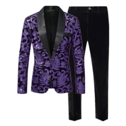 High-end Velvet Sequin Men's Wedding Prom Party Suits Singer Host Stage Performance Luxury Blazer and Pants