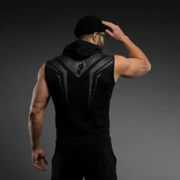 VSZAP Men's Sleeveless Hoodie MMA Fighting Vest Quick-Dry Breathable Gym Workout Training Boxing Muay Thai Jiu-Jitsu