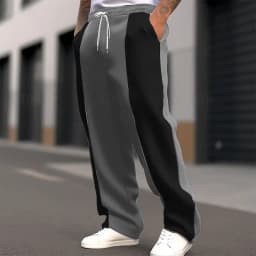 2025 Men's Sweatpants Trousers Straight Leg Sweatpants Drawstring Pocket Color Block Comfort Sports Outdoor Fashion Pants