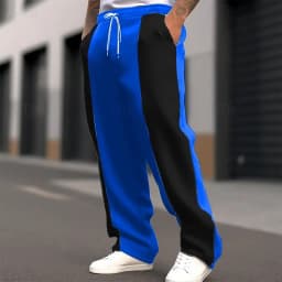 2025 Men's Sweatpants Trousers Straight Leg Sweatpants Drawstring Pocket Color Block Comfort Sports Outdoor Fashion Pants