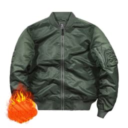 Jacket Men Vintage Motorcycle Military Coat Spring Winter Padded Casual Pilot Clothing 4XL 5XL Solid Stand Collar