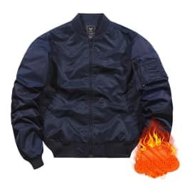 Jacket Men Vintage Motorcycle Military Coat Spring Winter Padded Casual Pilot Clothing 4XL 5XL Solid Stand Collar