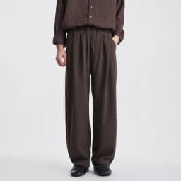 Men Lyocell Drawstring Pleated Wide Leg Casual Pants 2026 Autumn Mature Style Commuter Versatile Draped Straight Long Trousers