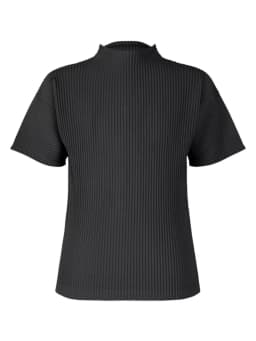 Miyake Japanese Pleated Mock Neck T Shirt Men New Short Sleeve Casual Top