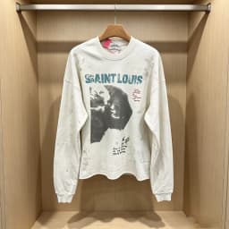 Water Washed Hole Damaged SSSAINT LOUIS Holy Female Print Sweatshirts Men Women Loose High Quality Round Neck Sweatshirts Tops