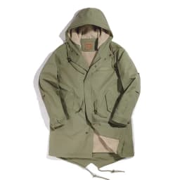 Maden Men's Thick Hooded M-51 Fishtail Cotton Coat Plus Velvet Parka Jacket Green Windbreaker Winter Autumn Men Trench Coat