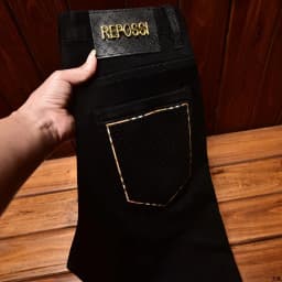 2024 New Light Luxury and Simplicity Black Jeans Men's Fashionable All-Match Straight Slim Fit Casual Trend Skinny Stretch Trous