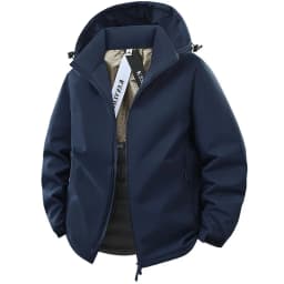Jacket Men's Spring Autumn New Men Jacket Solid Color Hooded Jackets Casual Coat Men's Business Coats Size M-5XL 6XL Hat Detacha