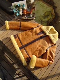 Vintage Real Fur Men Winter Warm Wool Genuine Leather Motorcycle Jacket Slim Fit Turndown Collar Classic Pilot Shearling Coat