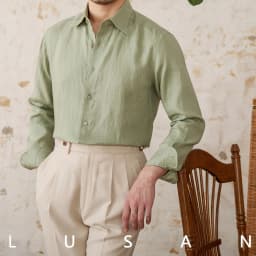 100 Linen Thin Long-sleeved Shirt Vintage Laid-back Old Money Style Sun-proof Breathable Gentry Shirt for Men