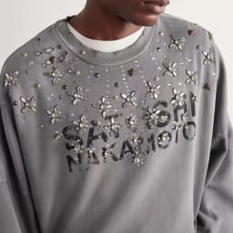 SATOSHI NAKAMOTO 26SS CRYSTAL CASTLE CREWNECK Sweatshirts Men Women High Quality Hooded