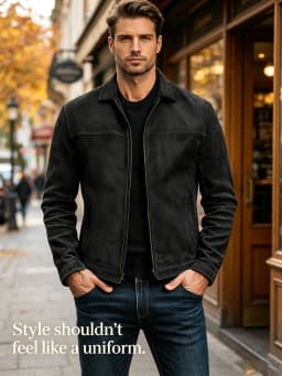 Men Retro Leather Jacket Zip‑Up Front Closure Long Sleeve Punk Outerwear High‑Quality Spring Autumn Men's Jackets & Light Coats