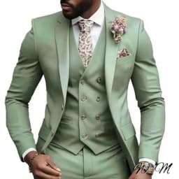 Casual Jacket Vest Pants 3Pcs Elegant Pink Wedding Suits for Men Slim Fit Notch Lapel Blazer Best Man Groom Suit Male Tuxedo Set