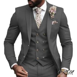 Casual Jacket Vest Pants 3Pcs Elegant Pink Wedding Suits for Men Slim Fit Notch Lapel Blazer Best Man Groom Suit Male Tuxedo Set