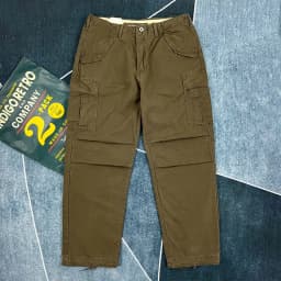 Paris Buckle Heavyweight 100% Cotton Canvas Workwear Pants Men's Multi Pocket Straight Loose Autumn Thick American Casual Retro