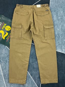 Paris Buckle Heavyweight 100% Cotton Canvas Workwear Pants Men's Multi Pocket Straight Loose Autumn Thick American Casual Retro