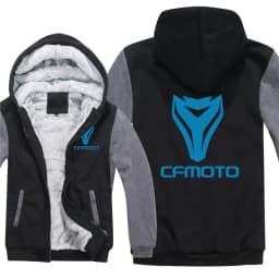 2025 MEW Cfmoto Hoodies Winter Thick Warm Fleece Zipper Men Coat Sportwear Cfmoto Sweatshirt Streetwear