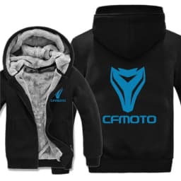 2025 MEW Cfmoto Hoodies Winter Thick Warm Fleece Zipper Men Coat Sportwear Cfmoto Sweatshirt Streetwear